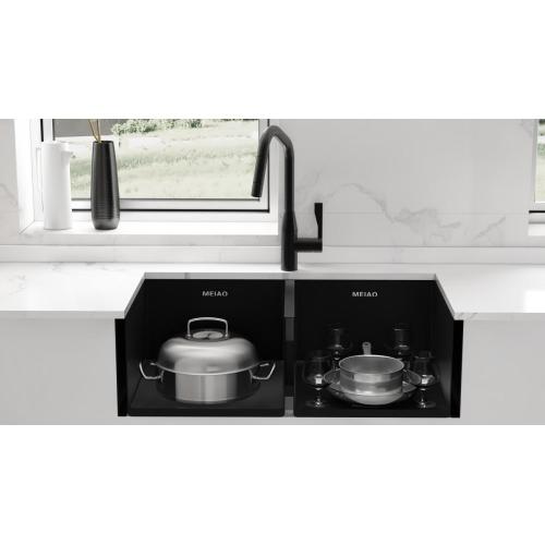 Nano Sink PVD Nano Sink Handmade Double Bowl kitchen Sinks Supplier