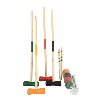 Wooden Garden Croquet Set: A Classic Lawn Game with Wooden Balls and Mallets