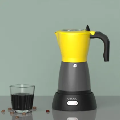 Electric Italy Espresso Maker Aluminum Geyser 6 Cup Handheld Vietnamese Coffee Brewer