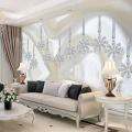 Custom Mural Wallpaper Flash Silver Silk Cloth 3D Diamond Living Room Bedroom Wall Painting Art Wall Papers Home Decor Modern