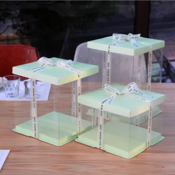 Plastic clear cake box