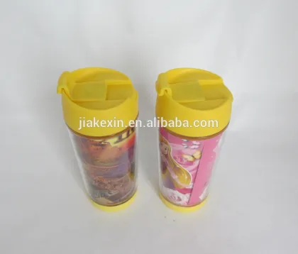 Personalized plastic kids mugs kids drinking cup thermos mug