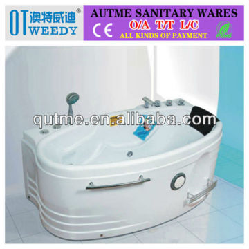 Autme 2016 hot sale high quality large acrylic fiberglass shower bathtub
