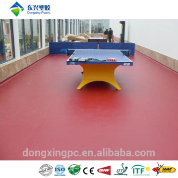 Tope rated 4.5mm synthetic table tennis court sports flooring