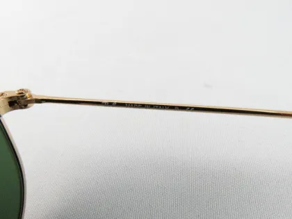 Oem Ray Ban Small Aviator Rb3407 Green Sunglasses 58# Gold Mirror Lens