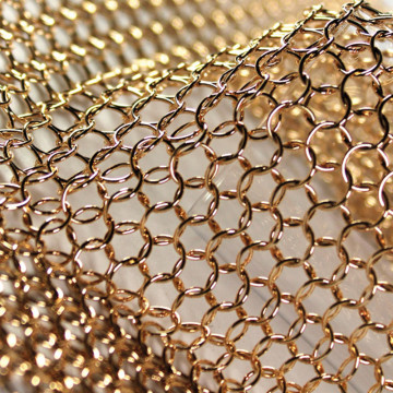 Stainless Steel Ring Mesh Curtain Metal Chainmail Fireplace Screen