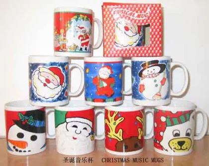 Color changing mugs Christmas themed Music Mug