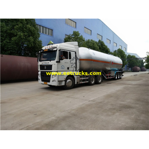 62cbm Tri-trục Sử dụng Propane Semi Trailers