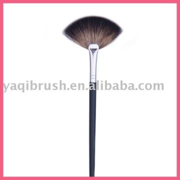 Racoon hair makeup facial fan powder brush