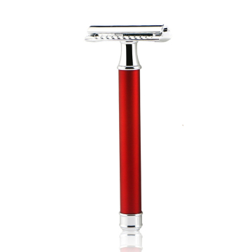 Copper Red Wine Micro Shave Trimmer with Brass Handle Safety Razor