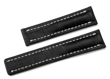 BR-02 Good Quality Handmade Black leather watch with steel buckle