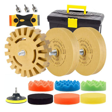 Vibratite 4 Inch Eraser Wheel Sticker Remover & Polishing Kit - 12 Pieces