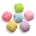 Kawaii couleur bonbon 16mm Simulation laine boule résine Flatback Mini artisanat bricolage téléphone cas décoration