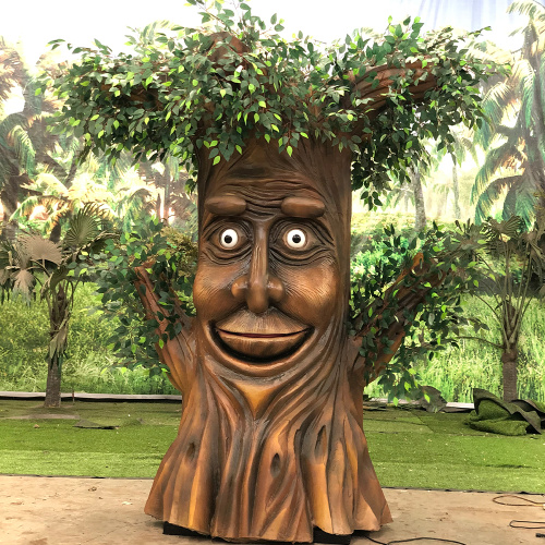 Animatronic talking tree for amusement parks