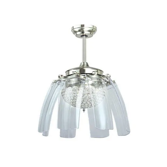 Contemporary Ceiling Fan with Hidden Blades, Fancy Lighting, and Remote Control