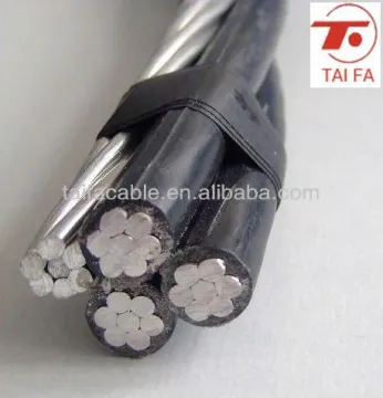 light quandruplex ABC aerial bundle cable overhead cable