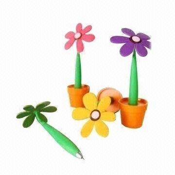 Sunflower-shaped Ballpoint Pens, Made of 100% Silicone