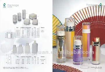 lotion bottle and cream jar for cosmetic package