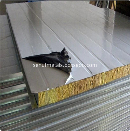 50 150mm Thickness Rockwool Sandwich Panel For Metal Wall Cladding System4