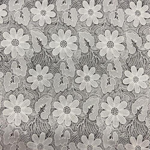 Pop-fashion Heronsbill Pattern Milky Yarn Embroidery Fabric