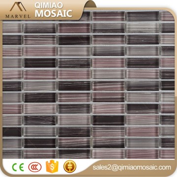 15X48mm Strip Glass Tile Hand Painted Craft For Glass Mosaic