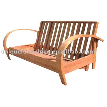 Wood Bent Arm Settee,Wood Frame Sofa Bed