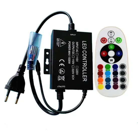 AC 220V 110V 1500W High Voltage LED Strip Light Wireless RGB Controller with IR Remote and Dimmer