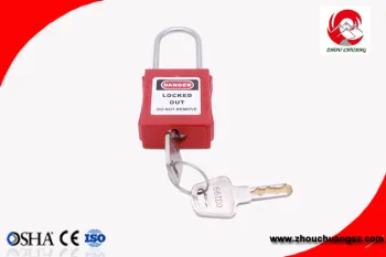 38mm  steel shackle safety types of padlock with red bodies