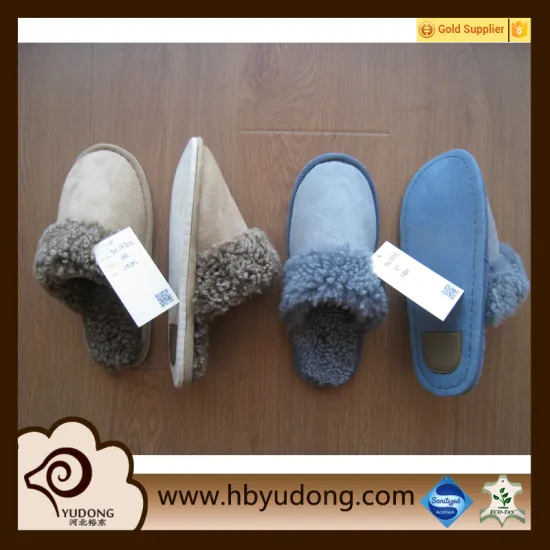 confortable fashion soft high quality sheepskin slippers
