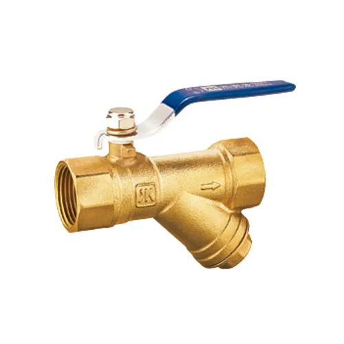 Brass filter ball valve with strainer