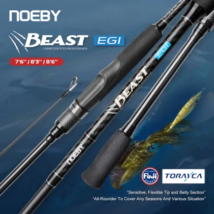 Sea Boating Squid Fishing Rods: Noeby Egi Rods for Ocean Squid Fishing