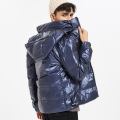 Kostengünstige Herren Glossy Puffy Jacket Großhandel Custom