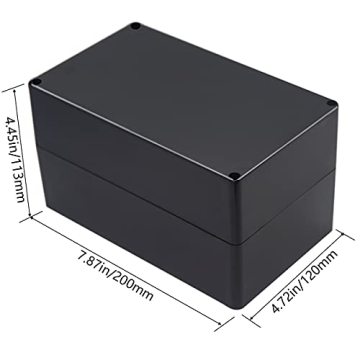 Waterproof Junction Box: 7.87x4.72x2.2 Inch ABS Plastic Electrical Enclosure for DIY Projects and Power Applications
