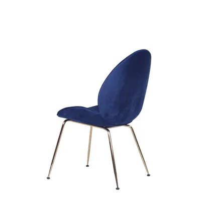 Gubi Cashmere Beetle Chair With Polished Steel Frame