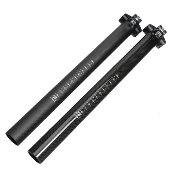 TOSEEK Carbon Fiber Mountain Bike Road Bike Seatpost - 27.2/30.8/31.6 3K Gloss MTB Seatpost