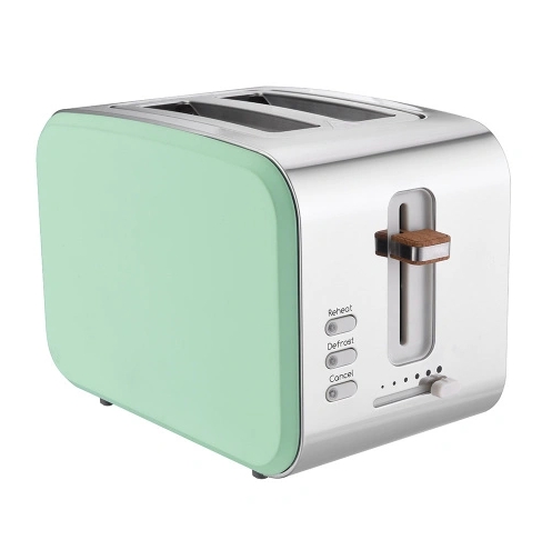 Mint Green 2-Slice Wide Slot Stainless Steel Toaster