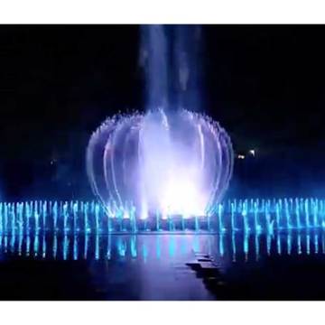 Fountaine sèche musicale colorée
