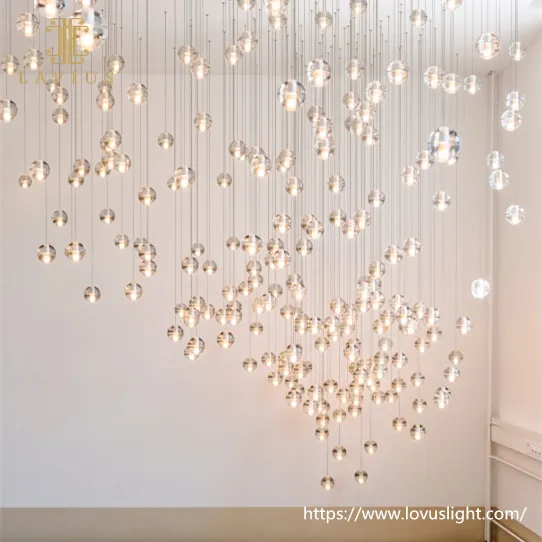 Small glass ball chandelier Creative design glass chandelier