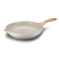 Aluminum Die-casting Fry Pan With Wooden Handle