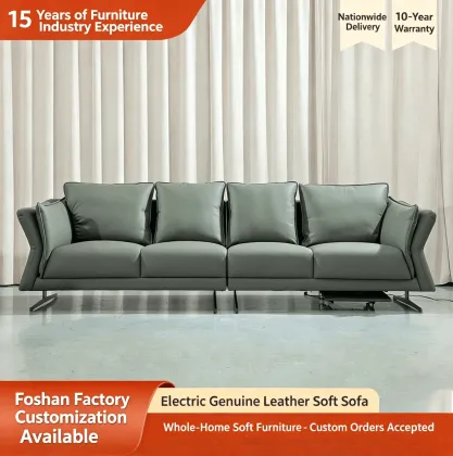 New High-End Leather Electric Sofa