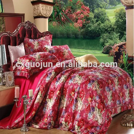 2014 new polyester transfer printing satin fabric home textail fabric