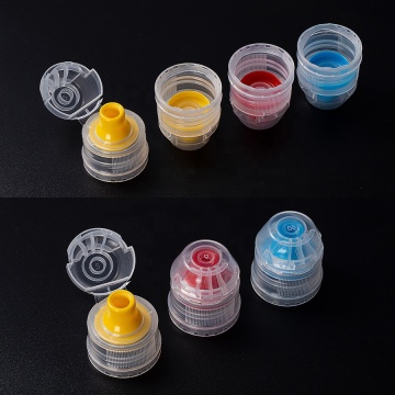 Anti-Theft Dispensing Closures for Beverages and Condiments - Silicone Valve Flip Top Caps for Honey Bottles
