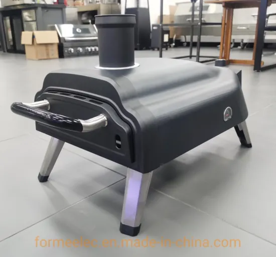 Outdoor Gas Pellet Rotating Pizza Oven 14" Pellet Gas Fuel BBQ Grill Pizza Beef Baking Oven