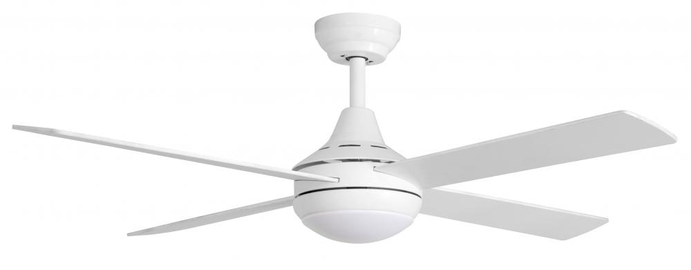 Ventilateur de plafond en plastique blanc de 52 pouces avec lumière