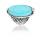 Women's Fashion Oval Zircon Synthetic-Turquoise Ring