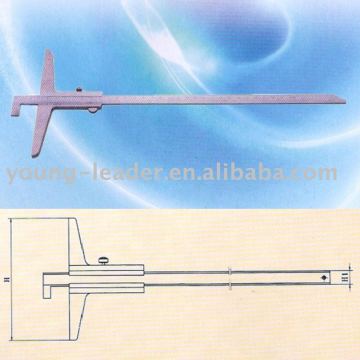 double hooks stainless vernier depth gauge