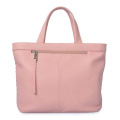 Borsa a spalla grande in pelle con cerniera rosa tote Wallace