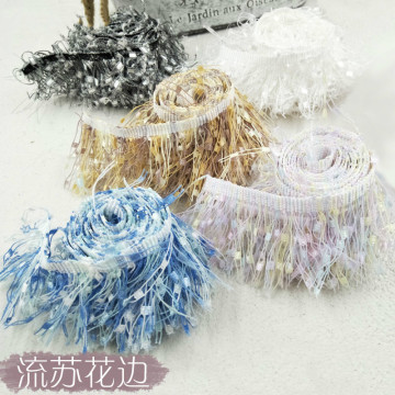 5Yard/Lot Color lace tassel fringe lace trim doll hand DIY batching ribbon lace baby dress accessories