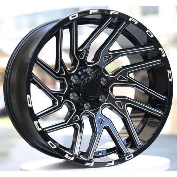 Ruedas de 22 pulgadas con borde fresado en negro brillante