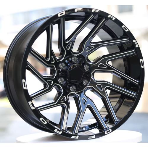 Ruedas de 22 pulgadas con borde fresado en negro brillante